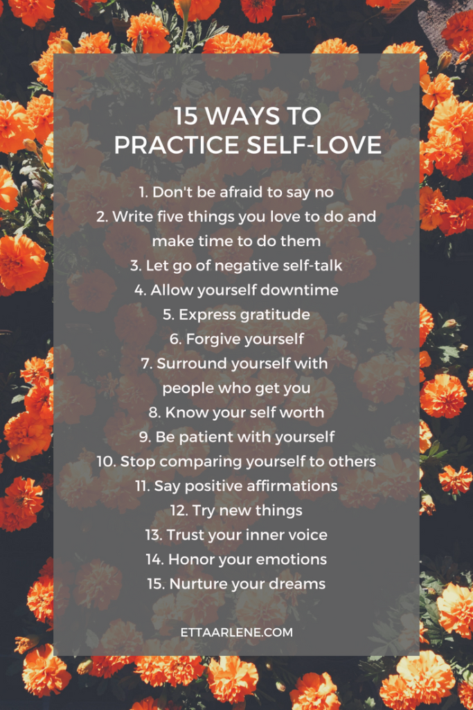 15 Ways To Practice Self-Love – ETTA ARLENE